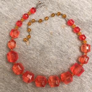 Tarina Tarantino single-row lucite choker, orange